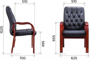 Кресло для посетителей Everprof Monaco Wood CF Эко