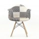 Стул-кресло DAW Patchwork Lounge черно-белый