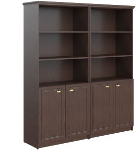 Шкаф высокий 2-х секционный с малыми глухими дверьми RHC 180.5 Венге Магия 1808х466х2023