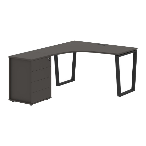 Стол эргономичный с тумбой EVCET 1318(L) 1360х1880х750 EDIS