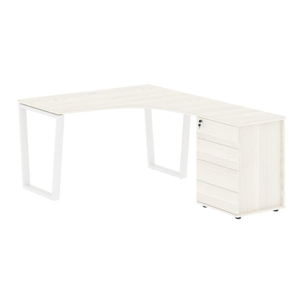 Стол эргономичный с тумбой EVCET 1318(R) 1360х1880х750 EDIS