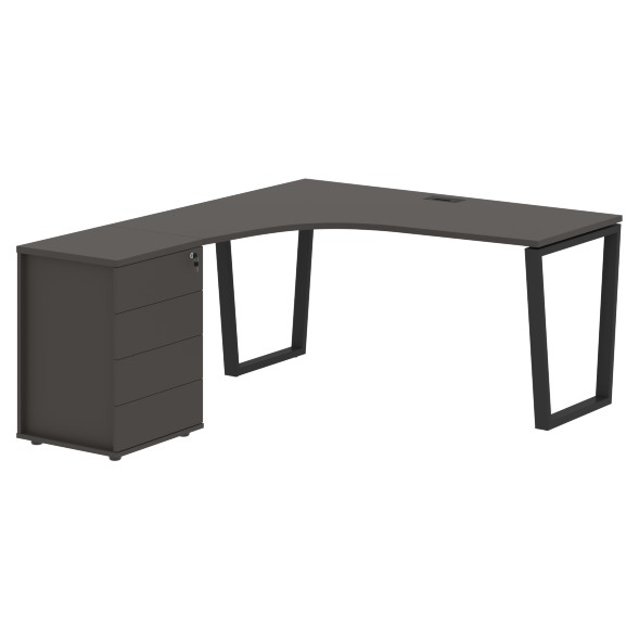 Стол эргономичный с тумбой EVCET 1518(L) 1560х1880х750 EDIS