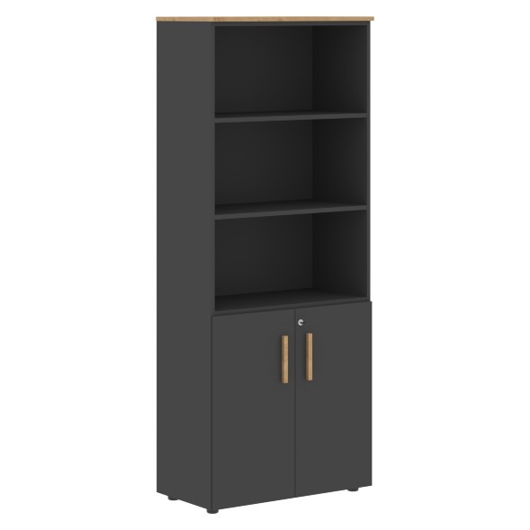 Шкаф с 1 комп-том малых дверей и топом FHC 80.5(Z) Белый премиум/Белый премиум 802х429х1983 FORTA