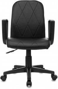 Кресло Бюрократ CH-327 черный эко.кожа крестов. пластик