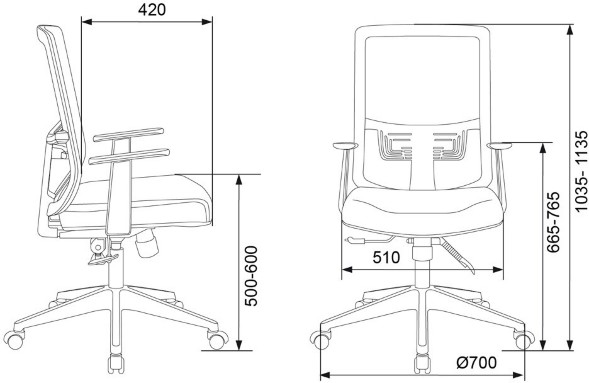 Кресло Бюрократ MC-W611T