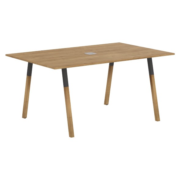 Стол переговорный прямоугольный FSCT 1510 Белый премиум/Белый-Бук 1580х1020х733 FORTA