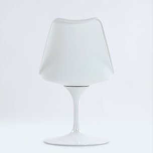 Стул Tulip style белый с красной подушкой