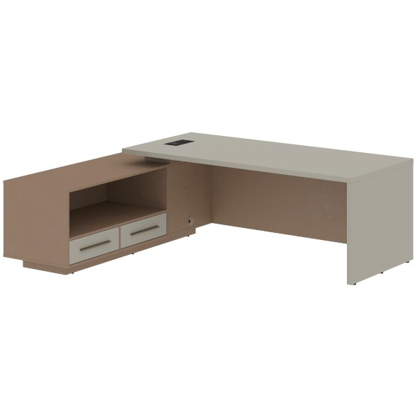 Стол руководителя с тумбой VCT 2319(L) 2300х1900х750 VELION